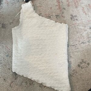 White XS H&M One Shoulder Tank